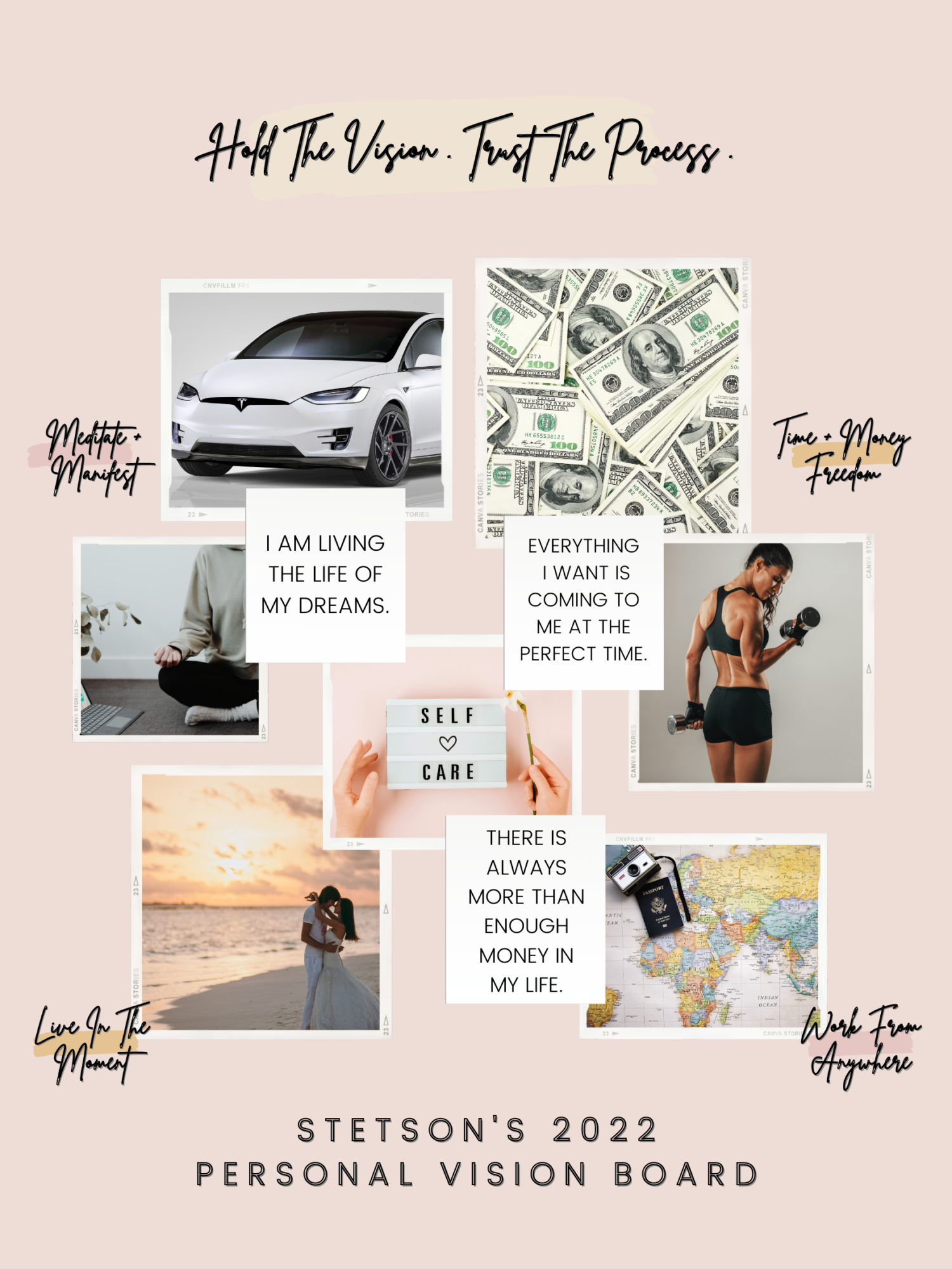 FREE Vision Board Template for Your Yearly Goals