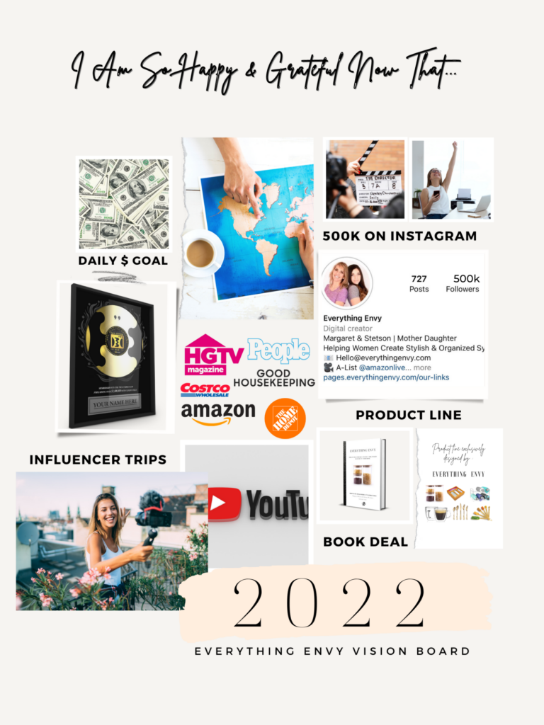 FREE Vision Board Template for Your Yearly Goals