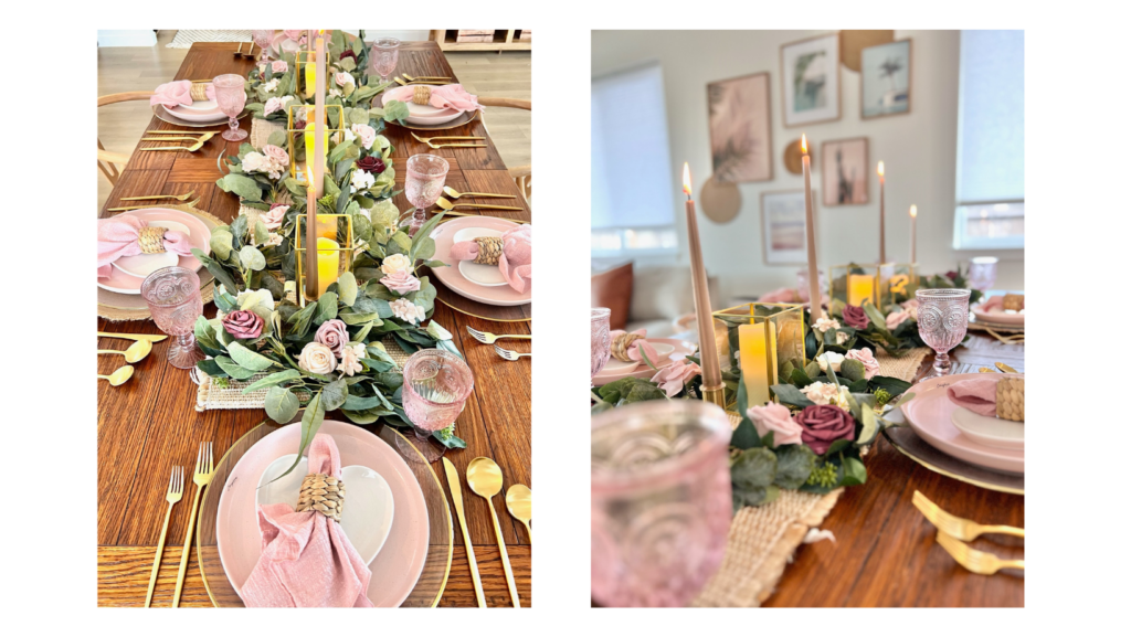 galentines day decor, galentines day tablescape