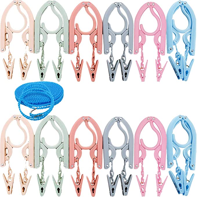 Folding Travel Hangers with Clips Everything Envy