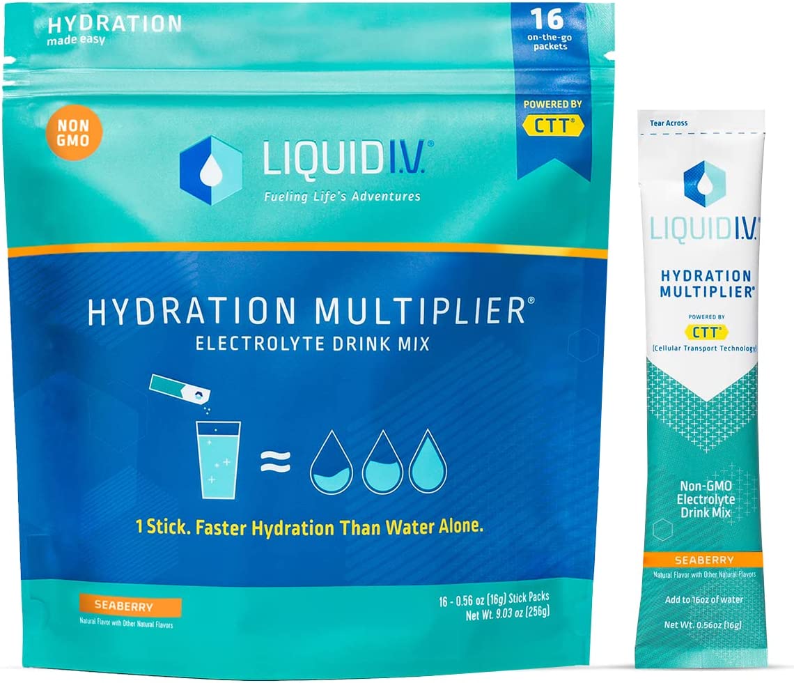 Liquid I.V. Hydration Multiplier - Seaberry - Hydration Powder Packets ...