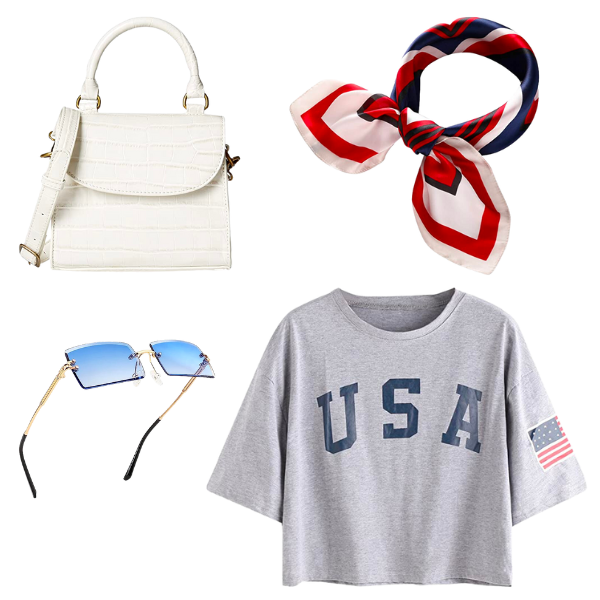 red white and blue outfits for women, cute red white and blue outfits