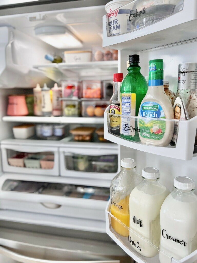 how to organize fridge door