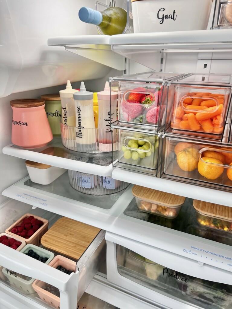 how to organize fridge shelves